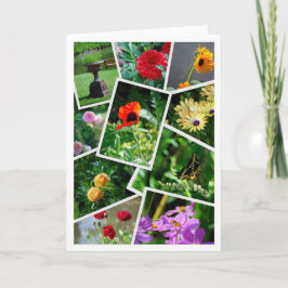 Cartão Primavera Garden Collage Greeting Card