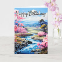 Primavera inicial em um belo riacho | Feliz aniver