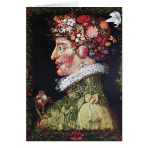 Cartão Primavera (La Primavera) Giuseppe Arcimboldo