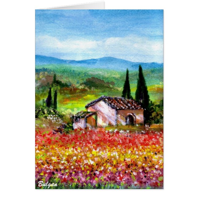 CARTÃO PRIMAVERA NO CAMPO DA TOSCANA (Frente)
