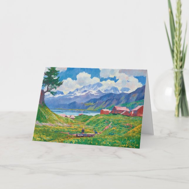 Cartão Primavera Paisagem | Giovanni Giacometti (Frente)