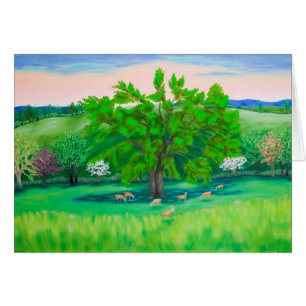 Cartão Primavera que pasta