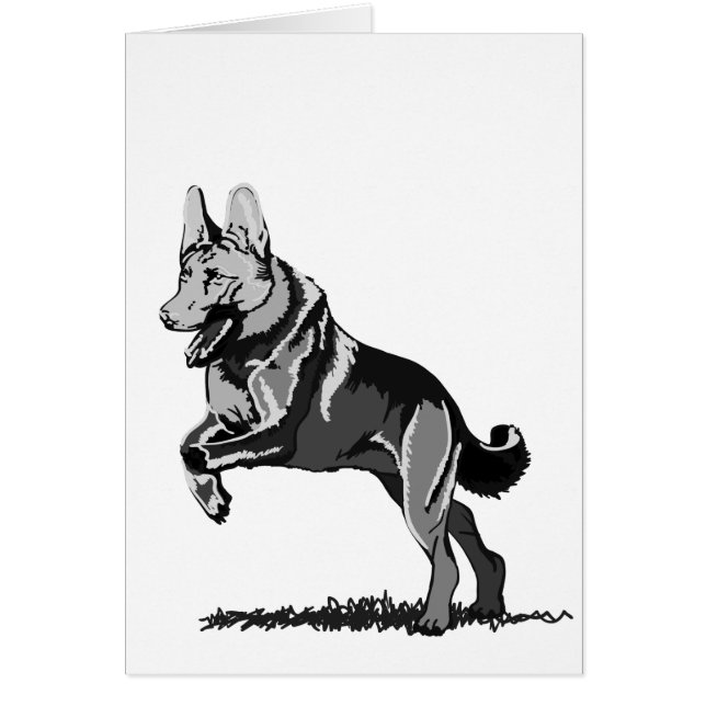 Cartão Primavera Schäferhund (Frente)