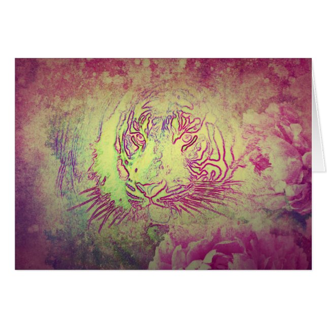 Cartão Primavera Tiger (Frente Horizontal)