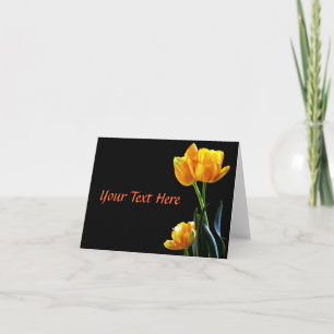 Cartão Primavera Tulipas - Placas de Nota Elegantes