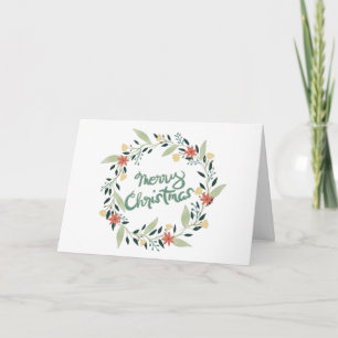Cartão Primavera Wreath Feliz Natal