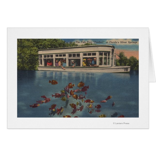 Cartão Primaveras de prata, Flórida - Vista do Riverboat  (Frente Horizontal)