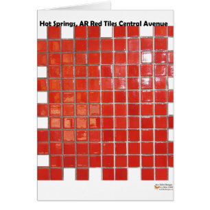 Cartão Primaveras Quentes, Azulejos Vermelhos AR Presente