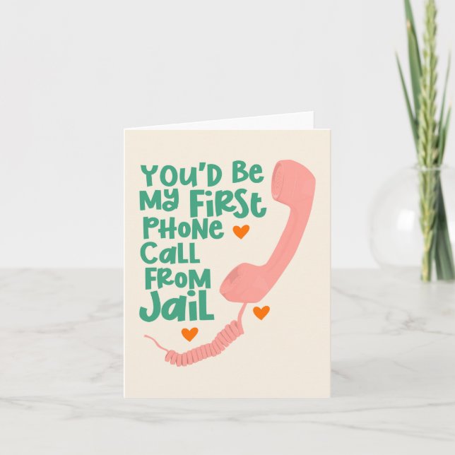 Cartão Primeira chamada telefônica (Frente)