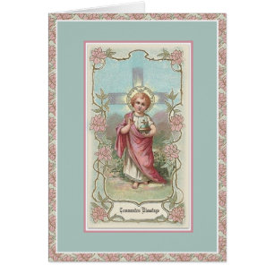 Cartão Primeira Comunhão Oração de Jesus 