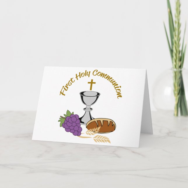 Cartão Primeira Comunhão Santa (Frente)
