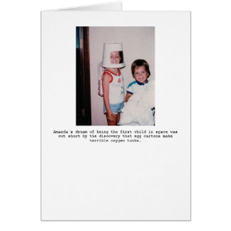 Cartão Primeira criança no espaço...