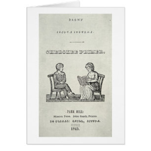 Cartão Primeira demão Cherokee, 1845 (gravura)