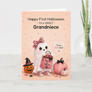 Cartão Primeira Fantasia de Halloween da Sobrinha-Neta Ad