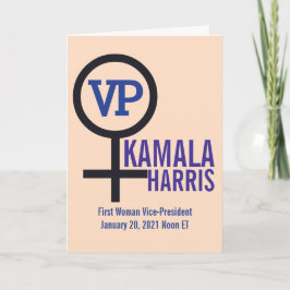Cartão Primeira Mulher Vice-Presidente Kamala Harris VP