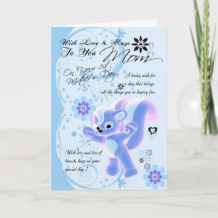 Cartão Primeira placa de Dia de as mães..Dia de as mães..