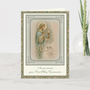 Cartão Primeira Santa Virgem da Comunidade Mary Eucharist