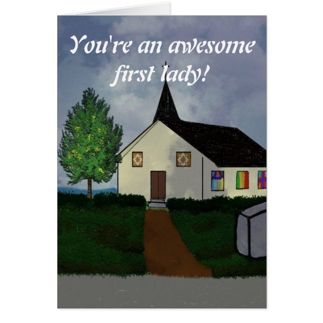 Cartão Primeira senhora impressionante (Frente)