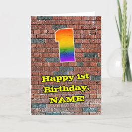 Cartão primeiro aniversario: Arco-Íris 1 inspirado no Gra