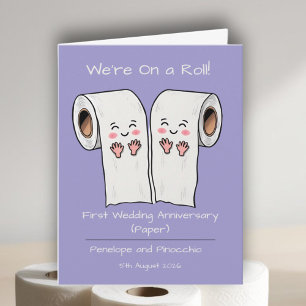 Cartão Primeiro aniversário de casamento Papel de cartas