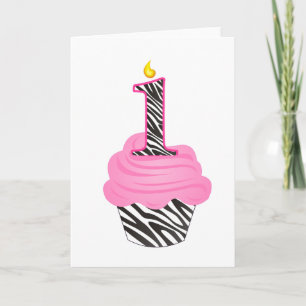 Cartão primeiro aniversario Diva Cupcake