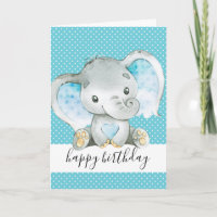 Primeiro aniversario Elefante Azul Menino
