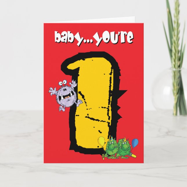 Cartão Primeiro aniversario Feliz (Frente)