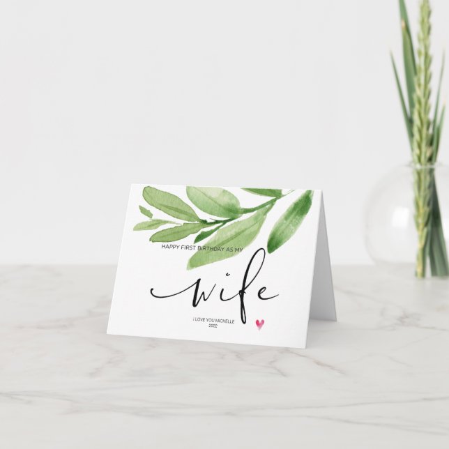 Cartão Primeiro Aniversário Tropical Feliz Como Minha Esp (Frente)