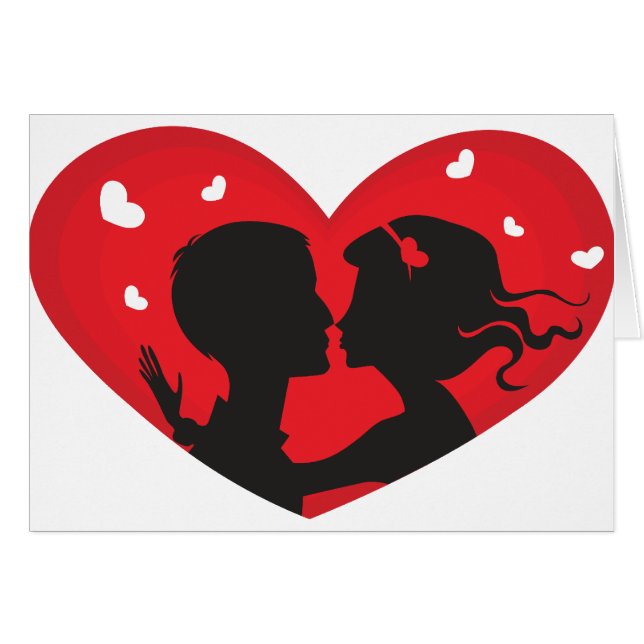 Cartão Primeiro Beijo (Frente Horizontal)