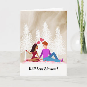 Cartão Primeiro Casal de Data no Picnic