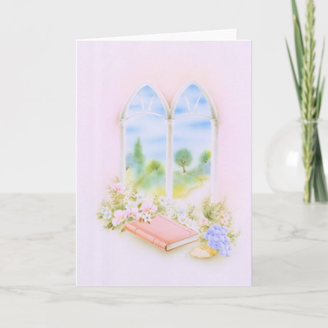 Cartão Primeiro comunhão santamente, confirmação (Frente)