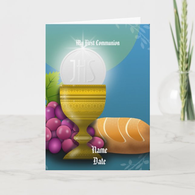 Cartão Primeiro Comunicado Oferta Eucarista Personalizado (Frente)