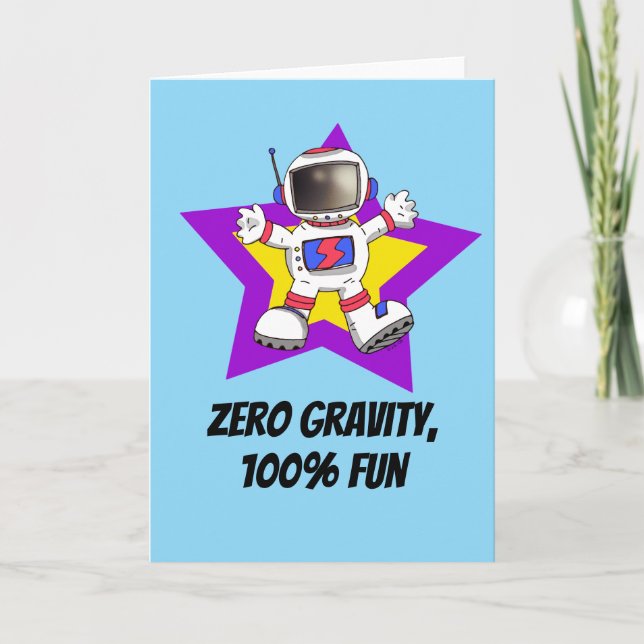 Cartão Primeiro dia de escola - Astronauta (Frente)