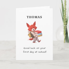 Cartão Primeiro dia de escola/de volta à escola crianças