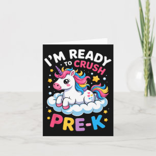 Cartão Primeiro dia de pré-escola Estou pronto para esmag