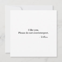 Cartão Primeiro Dia dos Namorados Eu gosto de você não le