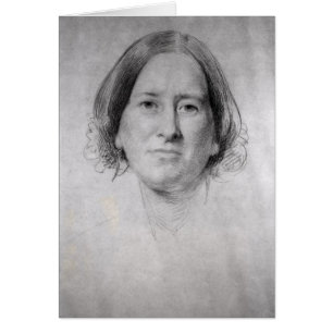 Cartão Primeiro Estudo para o Retrato de George Eliot