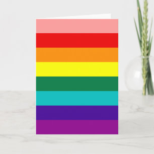 Cartão Primeiro indicador Orgulho gay do arco-íris
