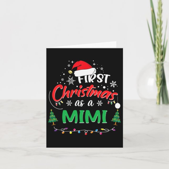 Cartão Primeiro Natal Como Um Mimi 1rua De Natal Correspo (Frente)