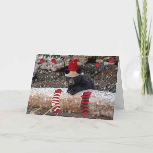 Cartão Primeiro Natal do filhote (Frente)