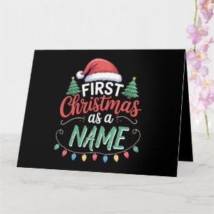 Cartão Primeiro Natal Personalizado Como Uma Família Corr