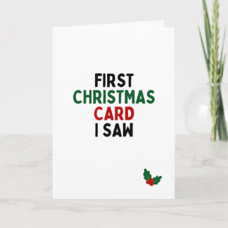 Cartão Primeiro Natal que Vi