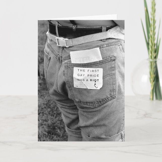 Cartão Primeiro Orgulho gay (Frente)