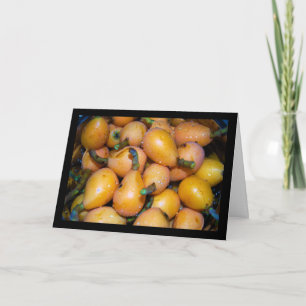 Cartão Primeiro plano da fruta Nespola