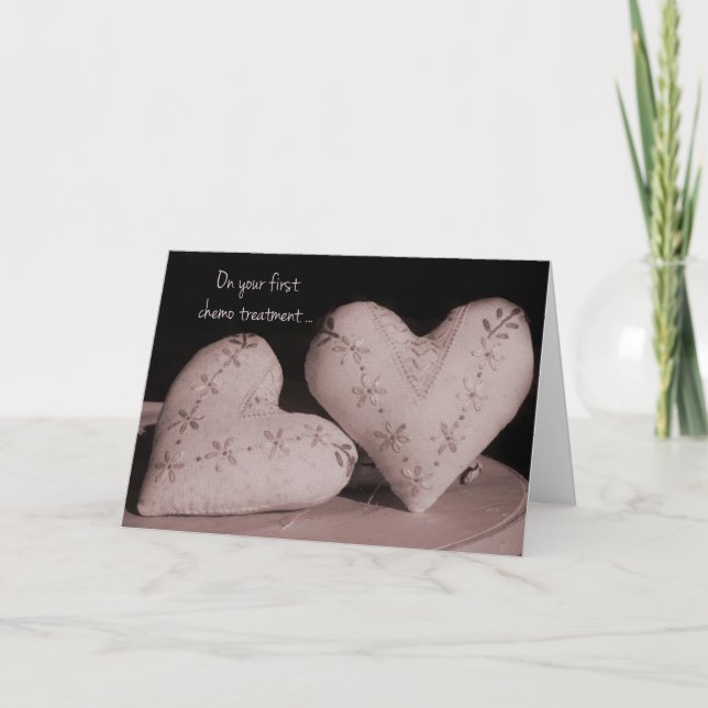 Cartão Primeiro Tratamento de Química Estou Rezando por V (Frente)