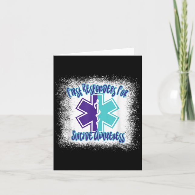 Cartão Primeiros Respostas Para A Sensibilização Para O S (Frente)