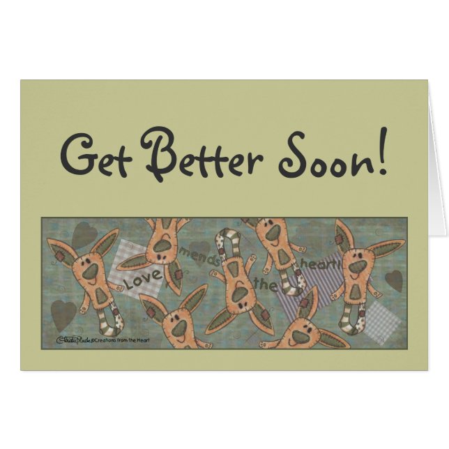 Cartão Primitive Bunny (Frente Horizontal)