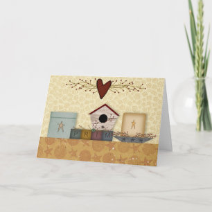 Cartão Primitive Collection Birthday Card