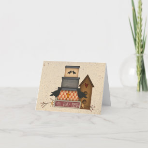 Cartão Primitive Faith Family Friends Note Card