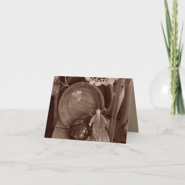 Cartão Primitive Gathering Blank Note Card and Envelope (Frente)